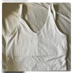 White Sleeveless lululemon tank Top